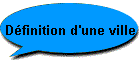 D�finition d'une ville